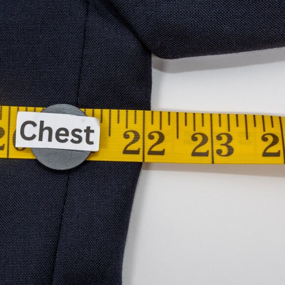 Oscar de la Renta Blazer Mens 42S Navy Blue 100% Wool Lined Jacket Classic Fit - Picture 6 of 12